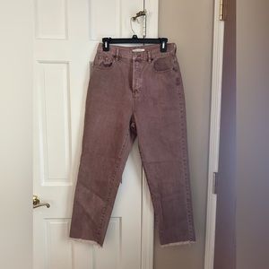 Brown pac sun high rise straight jeans size 28
